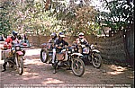 1987/88_CENTRAL AFRICAN REPUBLIC_Bangui_Jochen with BMW meets 2 other crazy german BMW bikers_Alfred and Werner_and the denish girl Iben ... funny days together